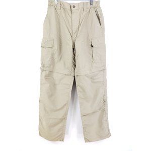 Canyon River Convertible Pants Men's Size Large Tan Gusseted